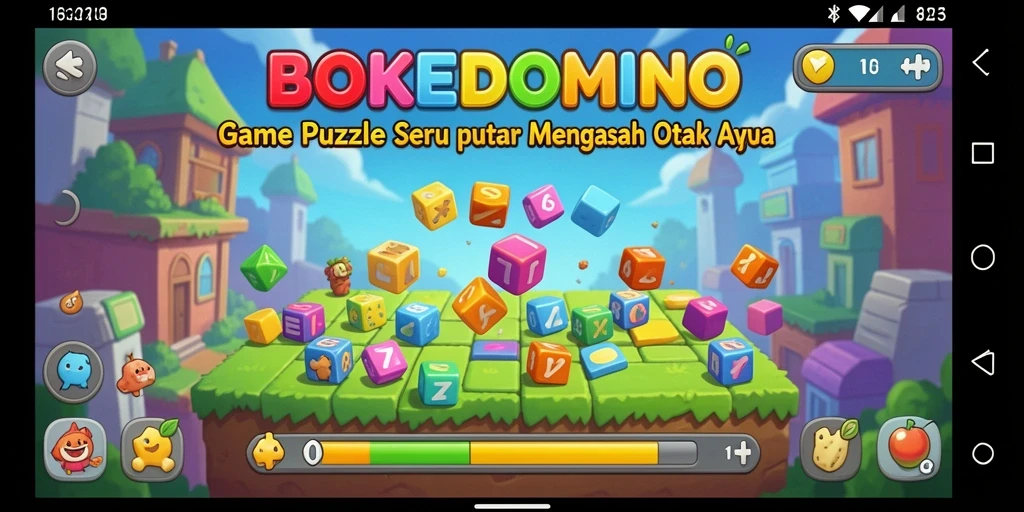 Tangkapan layar BOKEDOMINO menampilkan gameplay menyenangkan yang menantang pemain.