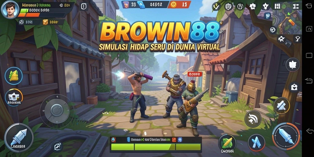 Screenshot gameplay BROWIN88 menampilkan momen seru dalam simulasi kehidupan.