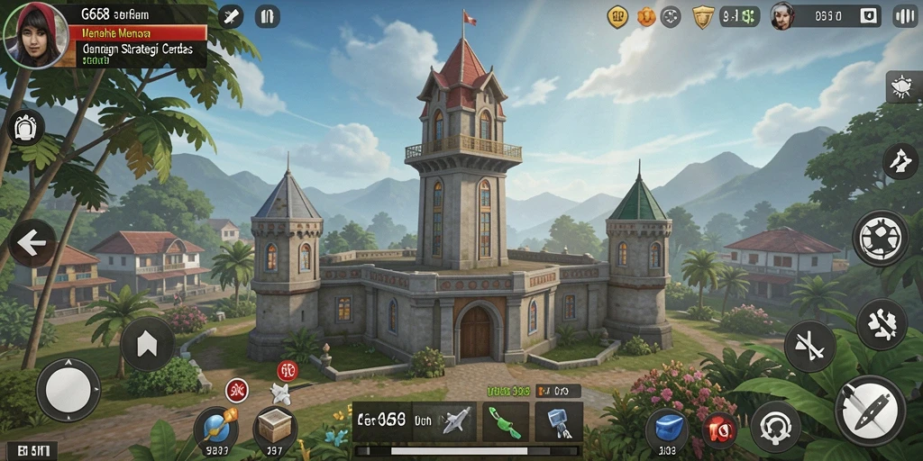 Tampilan gameplay G668 yang menegangkan dalam pertempuran Tower Defense.