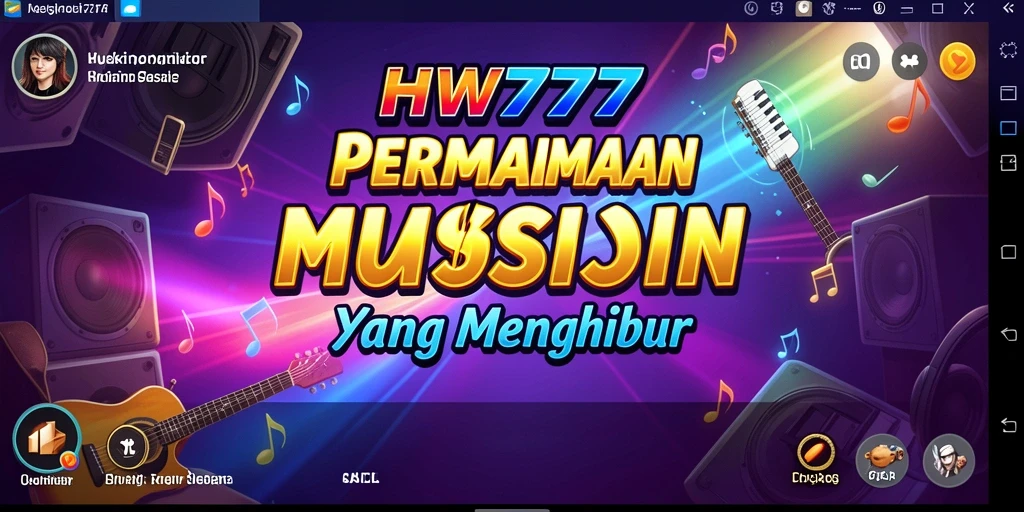 Tangkapan layar gameplay HW777 menampilkan para pemain menikmati permainan musik.