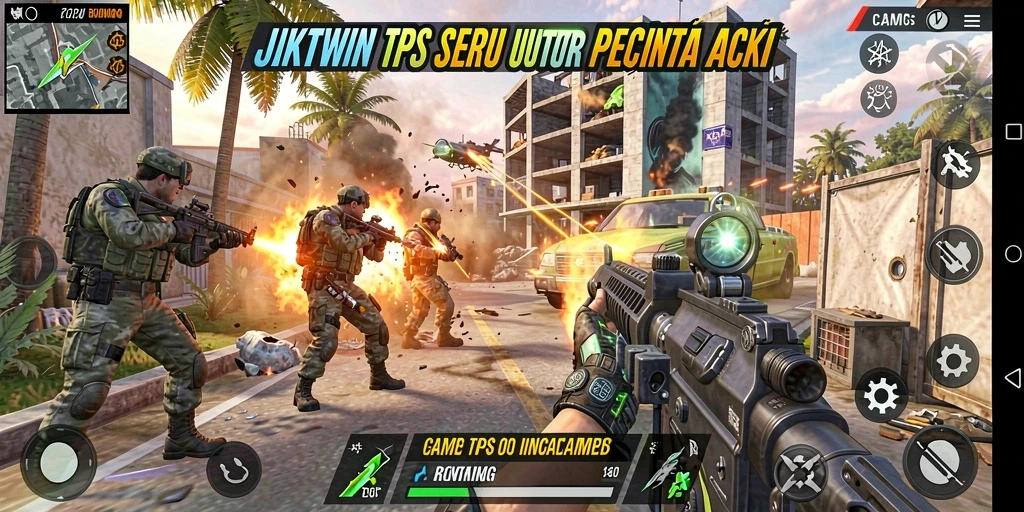 Tampilan gameplay JKTWIN yang menarik dan penuh aksi seru.
