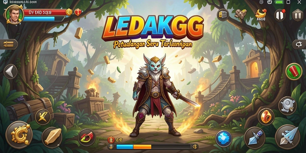 Tangkapan layar gameplay <strong>LEDAKGG</strong> yang menampilkan aksi petualangan epik.