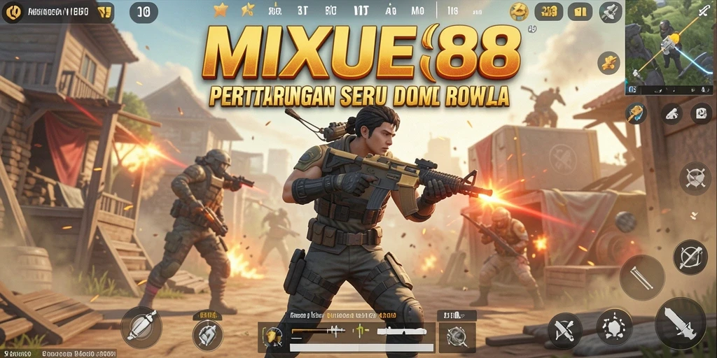 Tangkapan layar menampilkan aksi seru dalam battle royale MIXUE88.