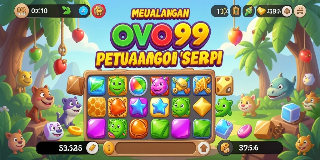 Tampilan gameplay menarik dari OVO99 Match-3.