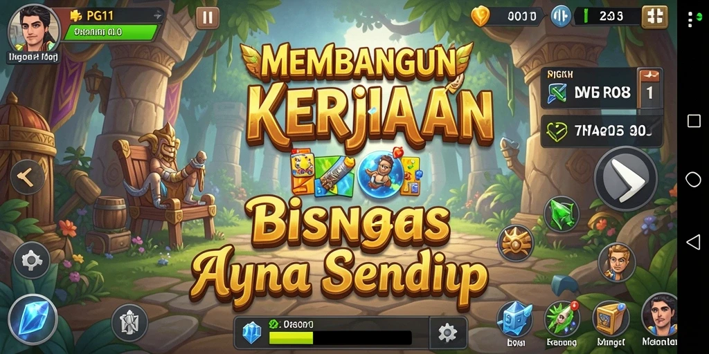 Tampilan utama PG11 menampilkan gameplay seru dalam membangun kerajaan bisnis.