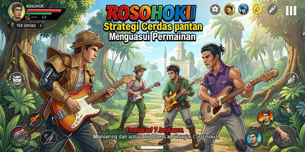 Tampilan gameplay <strong>ROSOHOKI</strong> yang menampilkan pertempuran strategi yang seru.